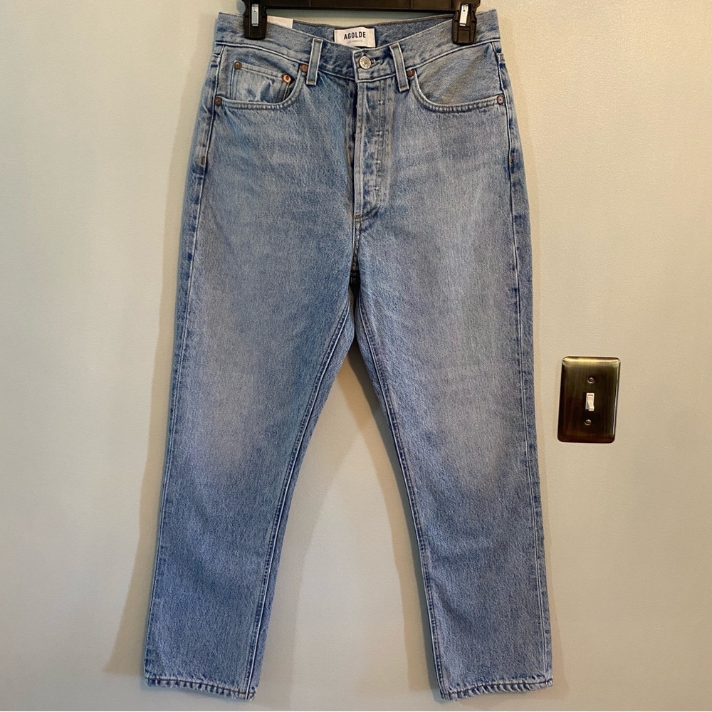 Agolde Light Blue Straight Leg Jeans